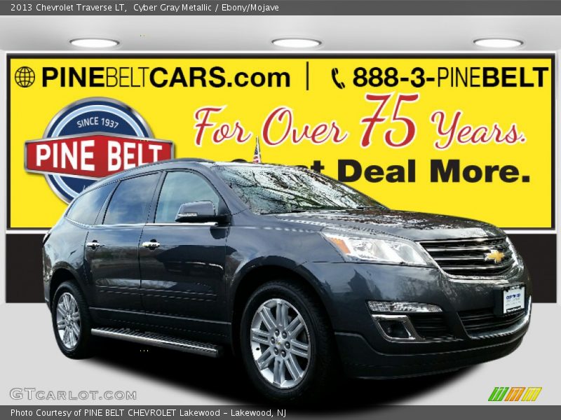 Cyber Gray Metallic / Ebony/Mojave 2013 Chevrolet Traverse LT