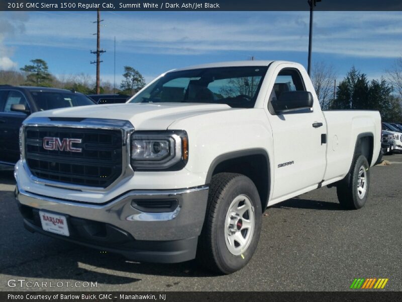 Summit White / Dark Ash/Jet Black 2016 GMC Sierra 1500 Regular Cab