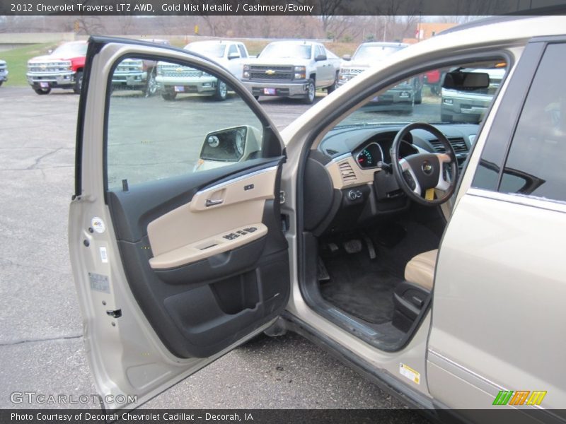 Gold Mist Metallic / Cashmere/Ebony 2012 Chevrolet Traverse LTZ AWD