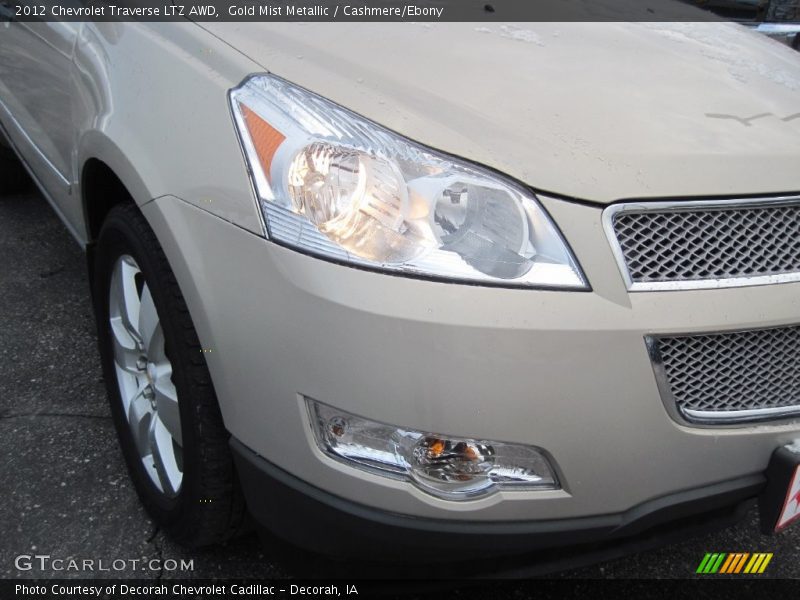 Gold Mist Metallic / Cashmere/Ebony 2012 Chevrolet Traverse LTZ AWD