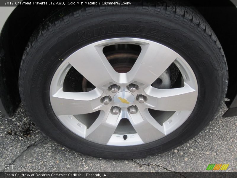 Gold Mist Metallic / Cashmere/Ebony 2012 Chevrolet Traverse LTZ AWD