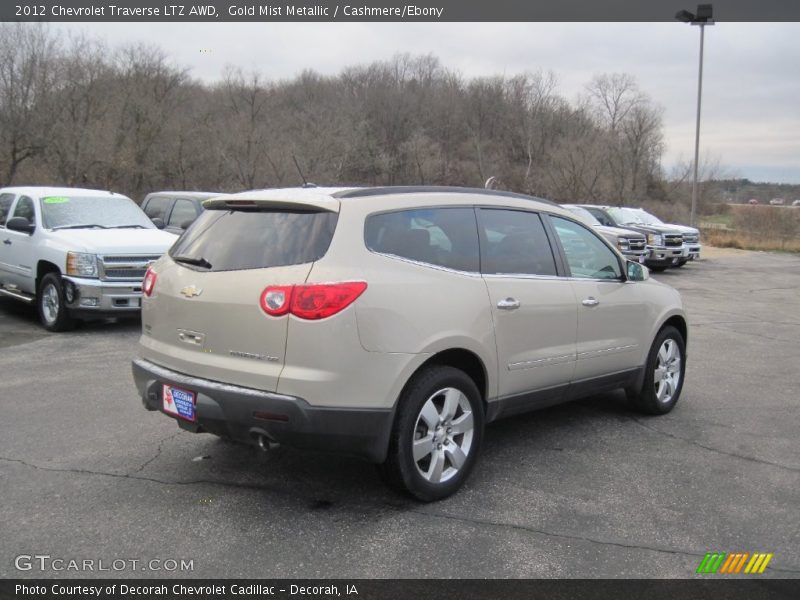 Gold Mist Metallic / Cashmere/Ebony 2012 Chevrolet Traverse LTZ AWD