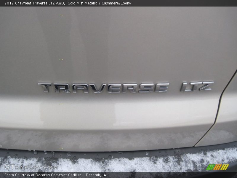 Gold Mist Metallic / Cashmere/Ebony 2012 Chevrolet Traverse LTZ AWD