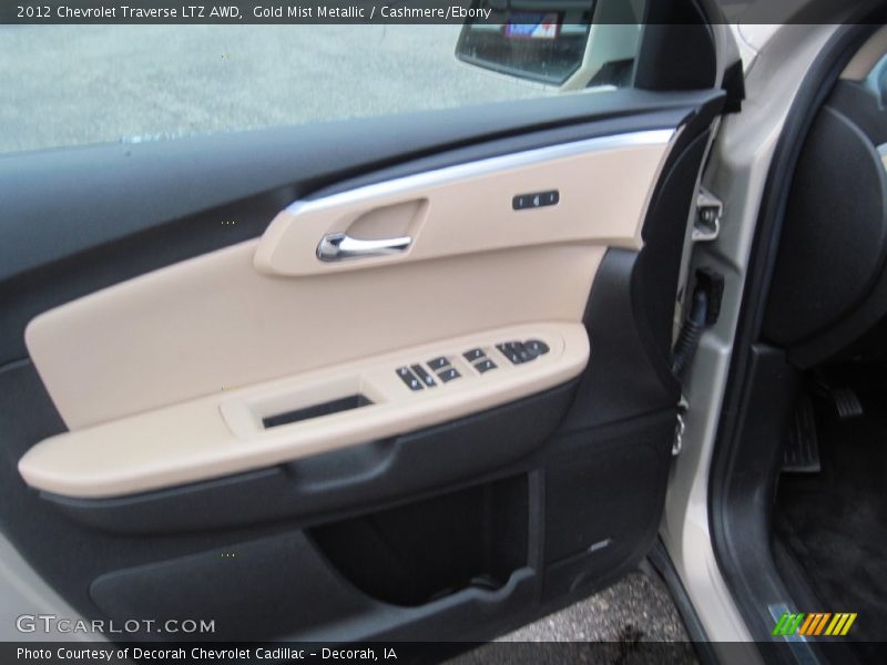Gold Mist Metallic / Cashmere/Ebony 2012 Chevrolet Traverse LTZ AWD