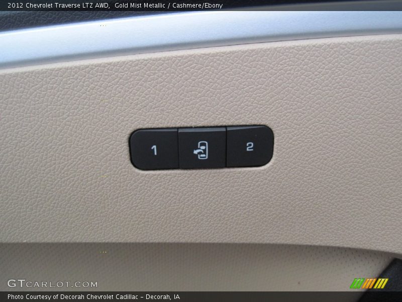 Gold Mist Metallic / Cashmere/Ebony 2012 Chevrolet Traverse LTZ AWD
