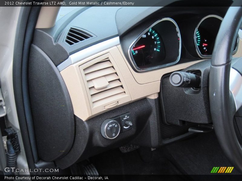 Gold Mist Metallic / Cashmere/Ebony 2012 Chevrolet Traverse LTZ AWD
