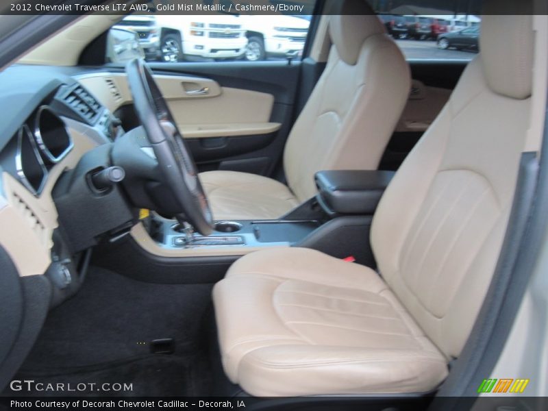 Gold Mist Metallic / Cashmere/Ebony 2012 Chevrolet Traverse LTZ AWD