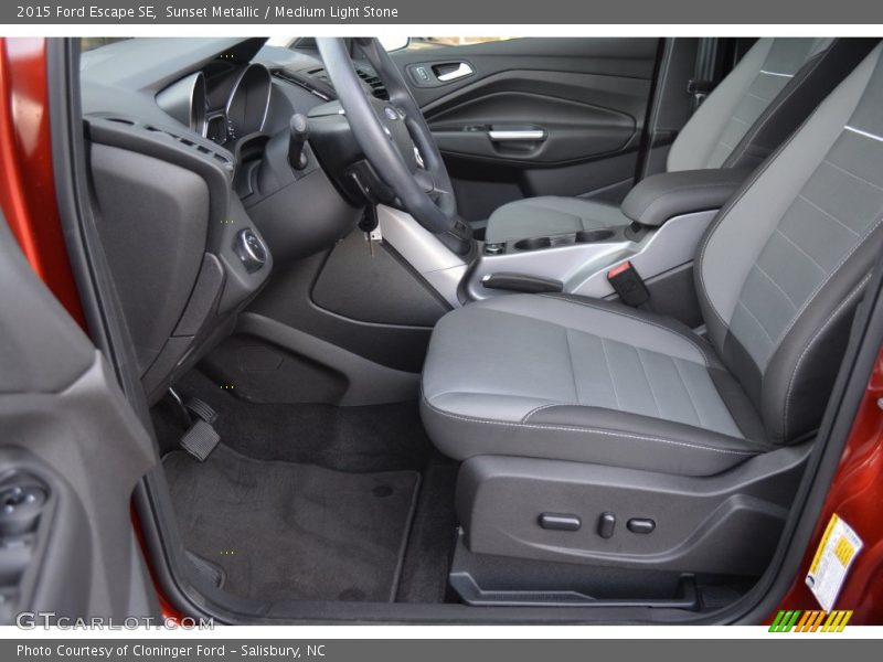 Sunset Metallic / Medium Light Stone 2015 Ford Escape SE