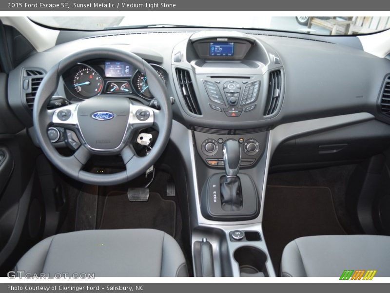 Sunset Metallic / Medium Light Stone 2015 Ford Escape SE