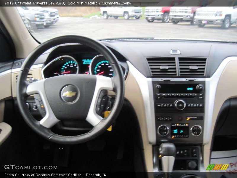 Gold Mist Metallic / Cashmere/Ebony 2012 Chevrolet Traverse LTZ AWD