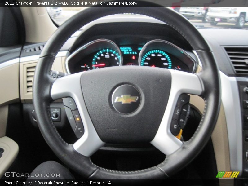Gold Mist Metallic / Cashmere/Ebony 2012 Chevrolet Traverse LTZ AWD