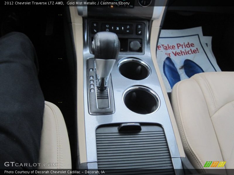 Gold Mist Metallic / Cashmere/Ebony 2012 Chevrolet Traverse LTZ AWD