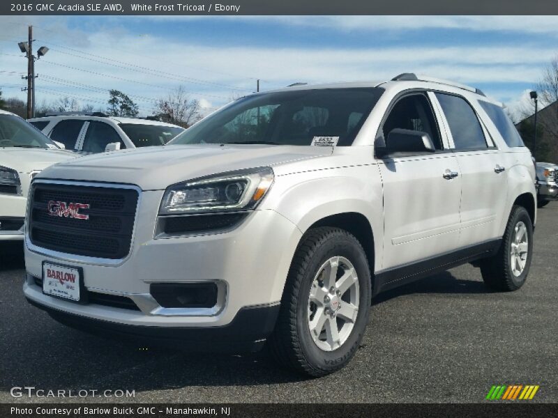 White Frost Tricoat / Ebony 2016 GMC Acadia SLE AWD