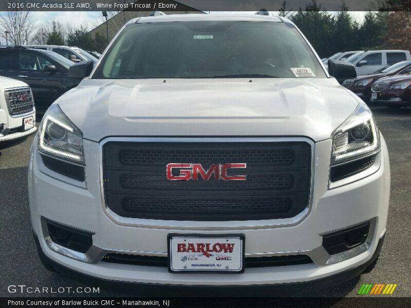 White Frost Tricoat / Ebony 2016 GMC Acadia SLE AWD