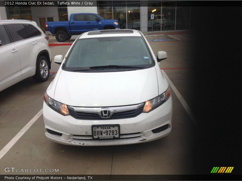 Taffeta White / Gray 2012 Honda Civic EX Sedan
