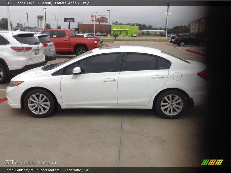 Taffeta White / Gray 2012 Honda Civic EX Sedan