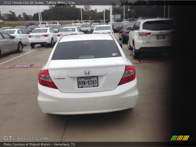 Taffeta White / Gray 2012 Honda Civic EX Sedan
