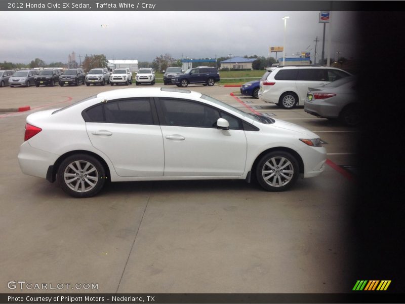 Taffeta White / Gray 2012 Honda Civic EX Sedan