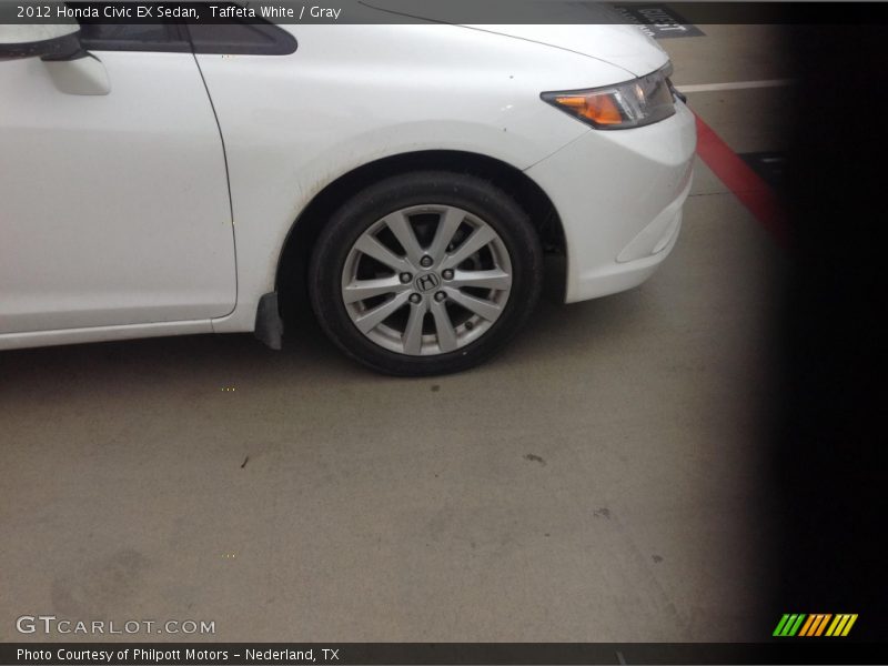 Taffeta White / Gray 2012 Honda Civic EX Sedan