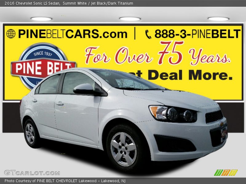 Summit White / Jet Black/Dark Titanium 2016 Chevrolet Sonic LS Sedan