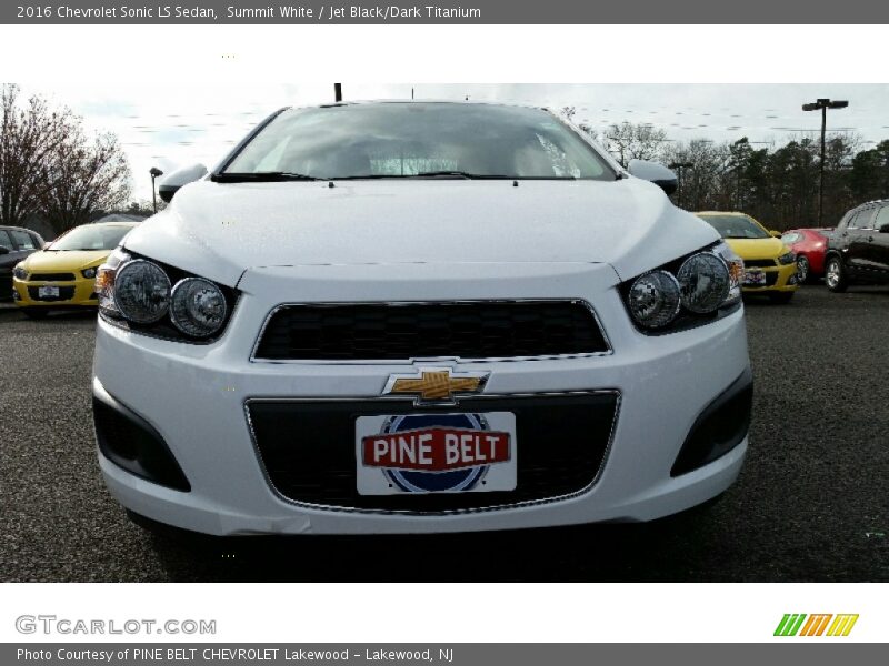 Summit White / Jet Black/Dark Titanium 2016 Chevrolet Sonic LS Sedan