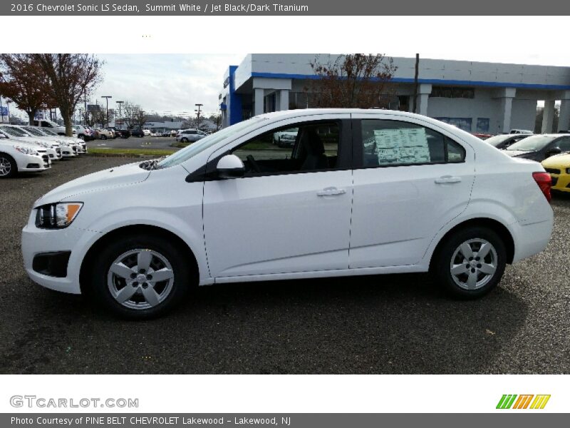 Summit White / Jet Black/Dark Titanium 2016 Chevrolet Sonic LS Sedan