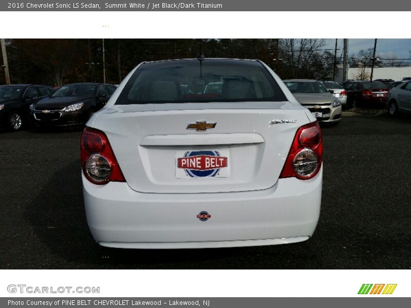 Summit White / Jet Black/Dark Titanium 2016 Chevrolet Sonic LS Sedan