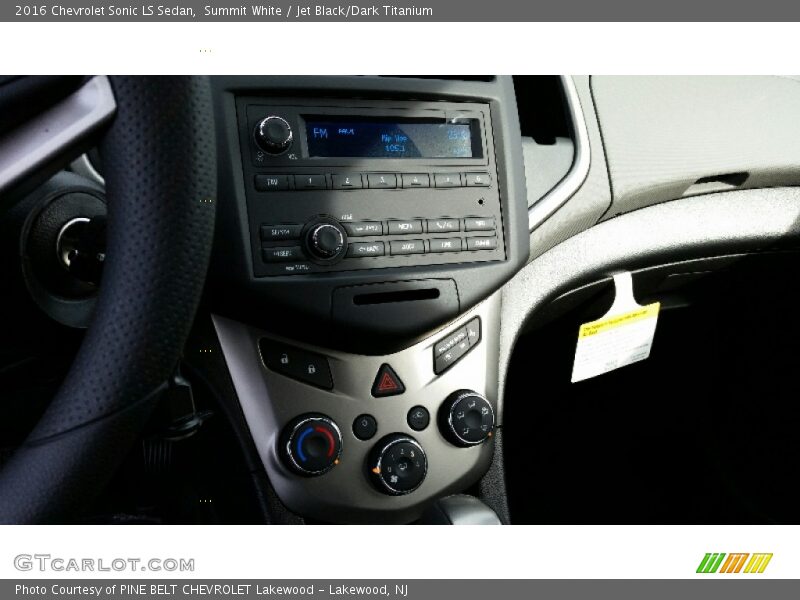 Summit White / Jet Black/Dark Titanium 2016 Chevrolet Sonic LS Sedan