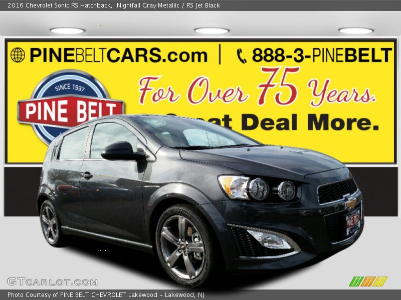 Nightfall Gray Metallic / RS Jet Black 2016 Chevrolet Sonic RS Hatchback