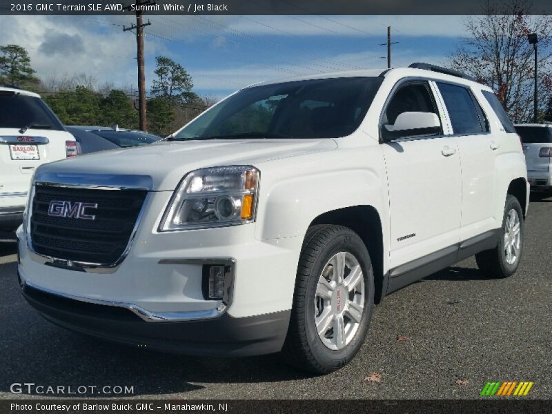 Summit White / Jet Black 2016 GMC Terrain SLE AWD