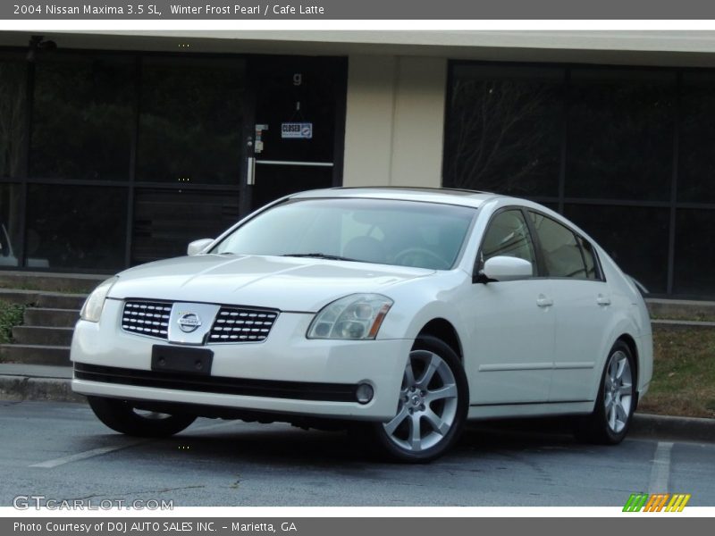 Winter Frost Pearl / Cafe Latte 2004 Nissan Maxima 3.5 SL