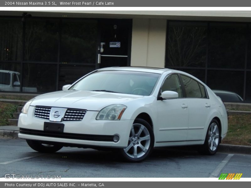 Winter Frost Pearl / Cafe Latte 2004 Nissan Maxima 3.5 SL