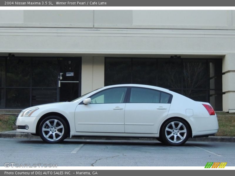 Winter Frost Pearl / Cafe Latte 2004 Nissan Maxima 3.5 SL