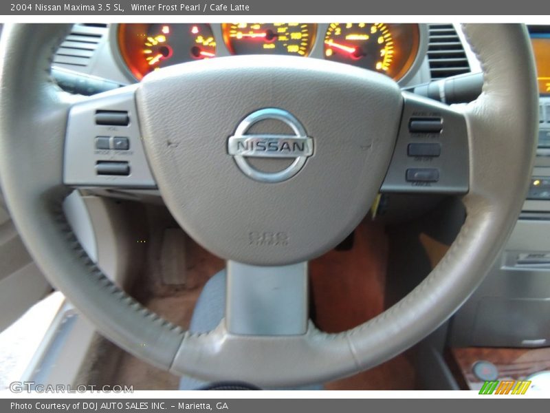 Winter Frost Pearl / Cafe Latte 2004 Nissan Maxima 3.5 SL