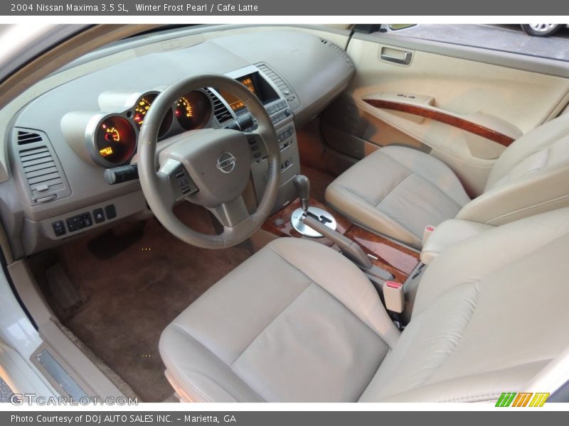 Winter Frost Pearl / Cafe Latte 2004 Nissan Maxima 3.5 SL