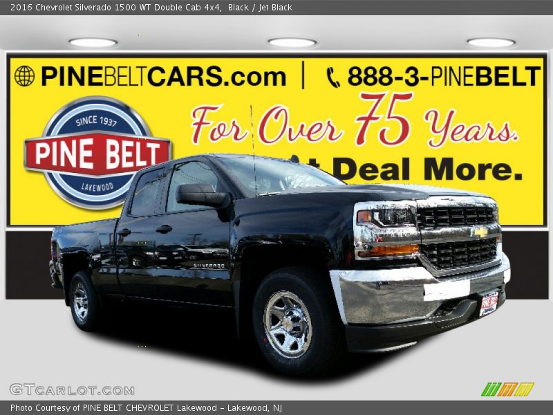 Black / Jet Black 2016 Chevrolet Silverado 1500 WT Double Cab 4x4
