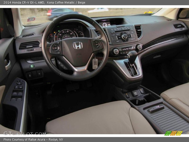 Kona Coffee Metallic / Beige 2014 Honda CR-V EX-L AWD
