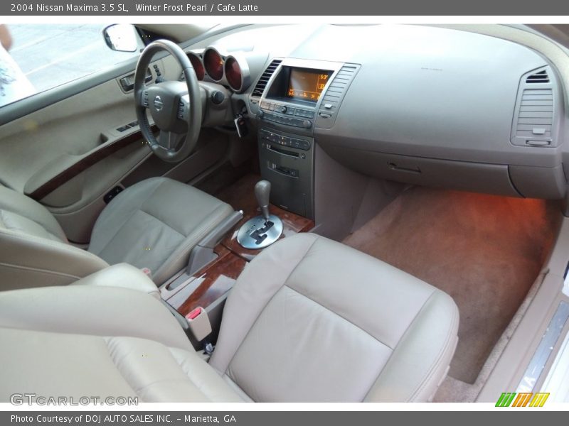 Winter Frost Pearl / Cafe Latte 2004 Nissan Maxima 3.5 SL