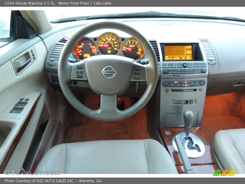 Winter Frost Pearl / Cafe Latte 2004 Nissan Maxima 3.5 SL