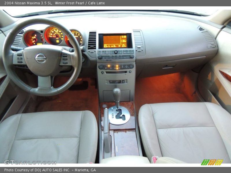 Winter Frost Pearl / Cafe Latte 2004 Nissan Maxima 3.5 SL