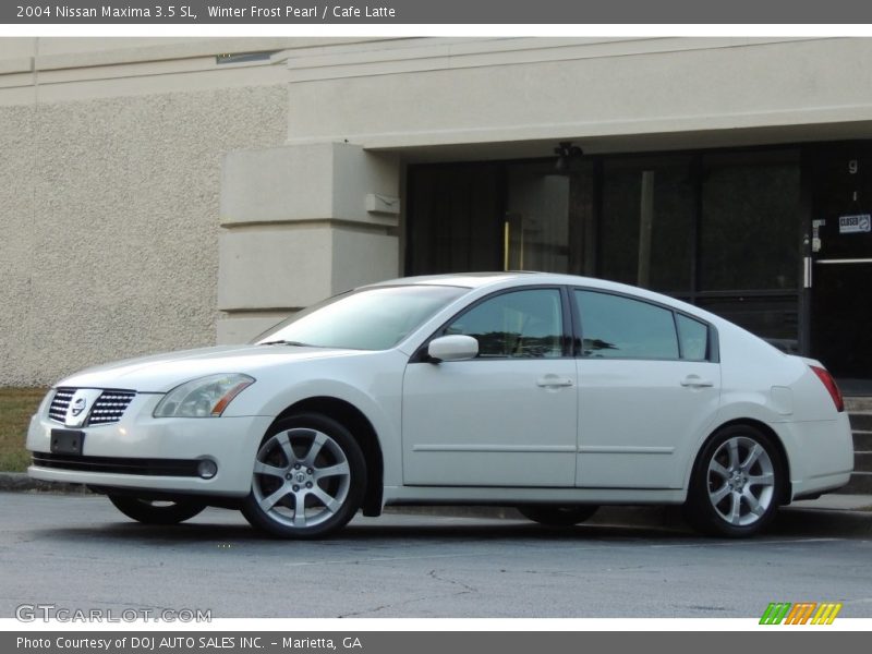 Winter Frost Pearl / Cafe Latte 2004 Nissan Maxima 3.5 SL