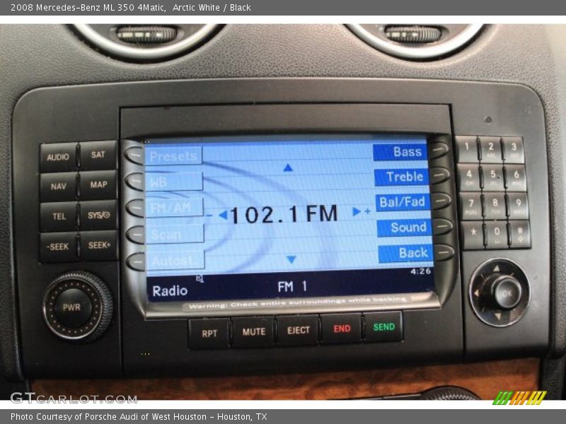 Arctic White / Black 2008 Mercedes-Benz ML 350 4Matic