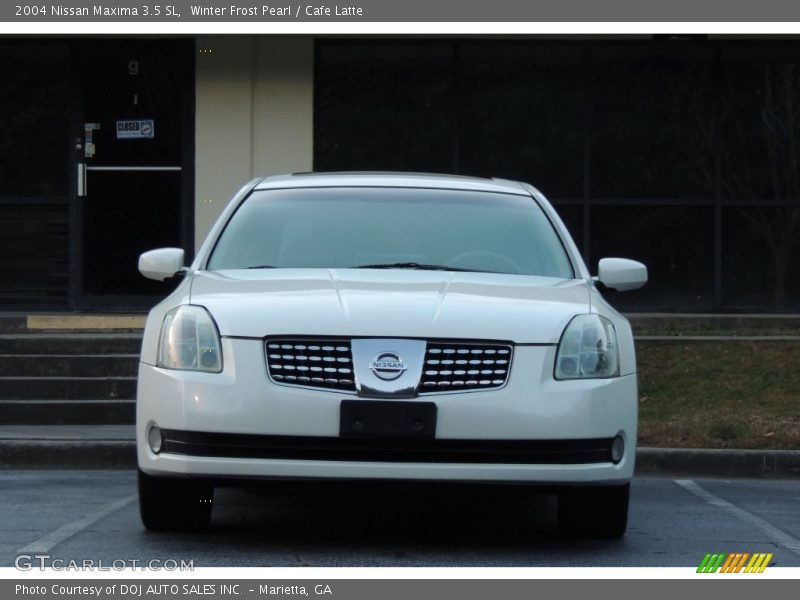 Winter Frost Pearl / Cafe Latte 2004 Nissan Maxima 3.5 SL