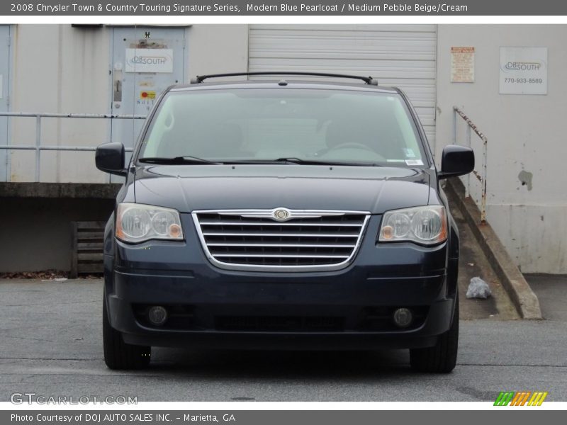 Modern Blue Pearlcoat / Medium Pebble Beige/Cream 2008 Chrysler Town & Country Touring Signature Series