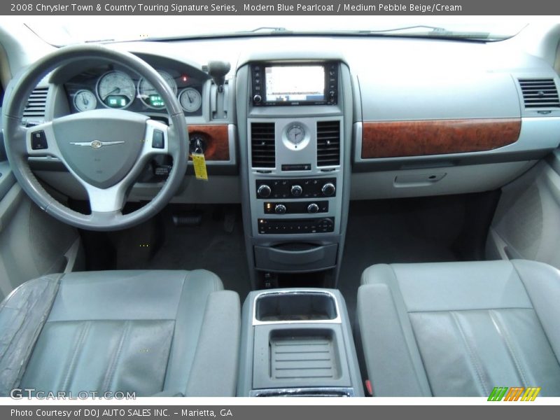 Modern Blue Pearlcoat / Medium Pebble Beige/Cream 2008 Chrysler Town & Country Touring Signature Series