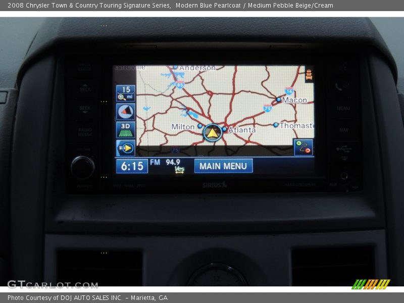 Modern Blue Pearlcoat / Medium Pebble Beige/Cream 2008 Chrysler Town & Country Touring Signature Series