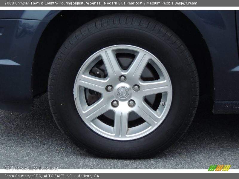 Modern Blue Pearlcoat / Medium Pebble Beige/Cream 2008 Chrysler Town & Country Touring Signature Series