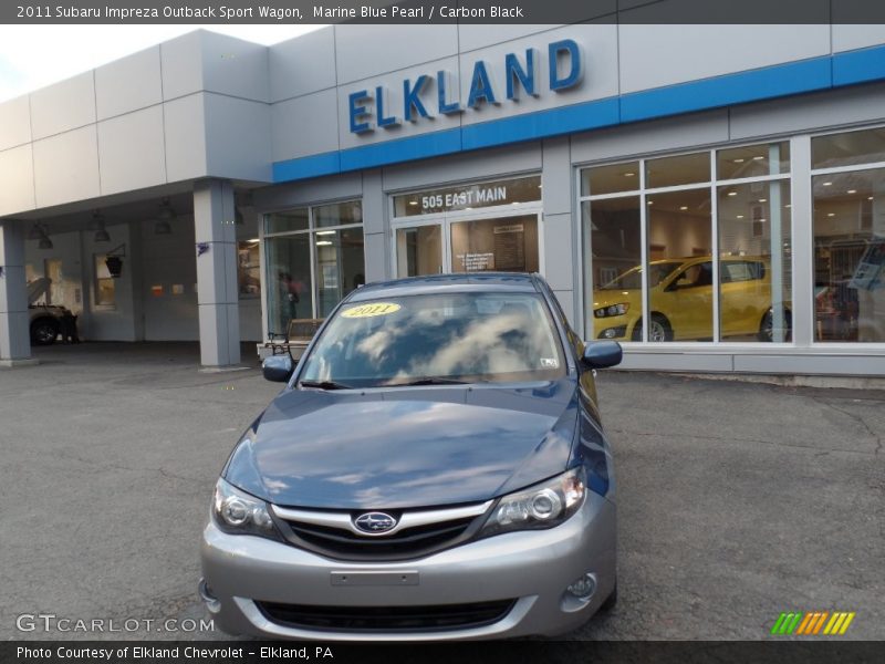 Marine Blue Pearl / Carbon Black 2011 Subaru Impreza Outback Sport Wagon