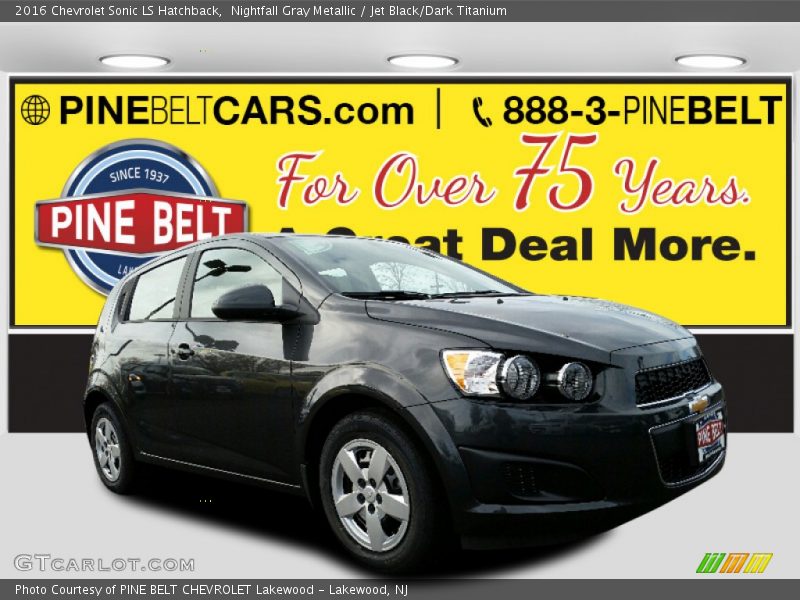 Nightfall Gray Metallic / Jet Black/Dark Titanium 2016 Chevrolet Sonic LS Hatchback