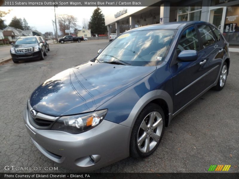 Marine Blue Pearl / Carbon Black 2011 Subaru Impreza Outback Sport Wagon